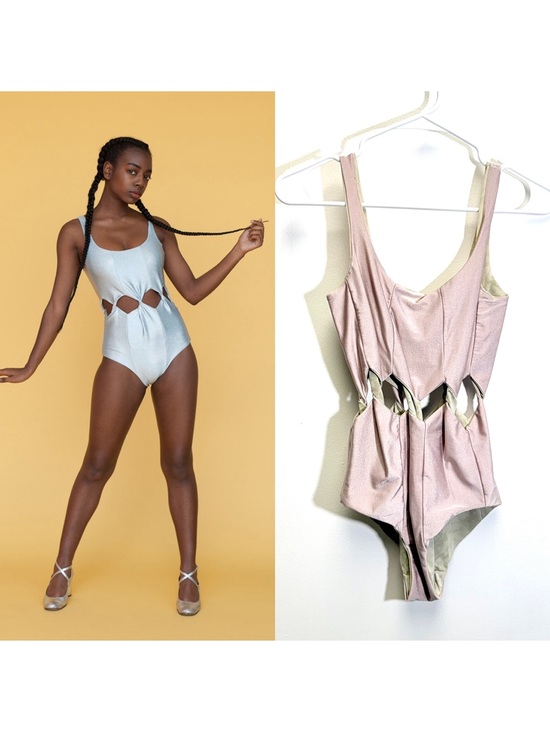 Samantha Pleet Other - Samantha Pleet Tabernacle Pink Shimmer Open Twist Reversible Swimsuit Small